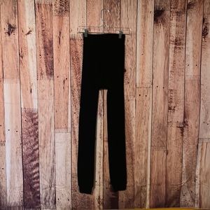 Black heavyweight lined leggings.